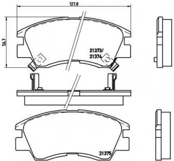 Тормозные колодки дисковые BREMBO p54 008