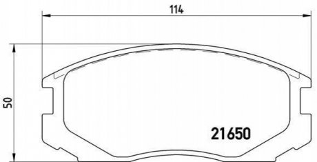 Тормозные колодки дисковые Mitsubishi Colt, Lancer, Daihatsu Terios BREMBO p54 015 (фото1)