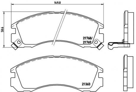 Тормозные колодки дисковые BREMBO p54 017X