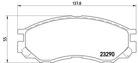 Тормозные колодки дисковые BREMBO p54 020