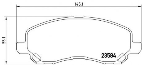 Гальмівні колодки дискові Mitsubishi ASX, Outlander, Lancer, Galant BREMBO p54 030X