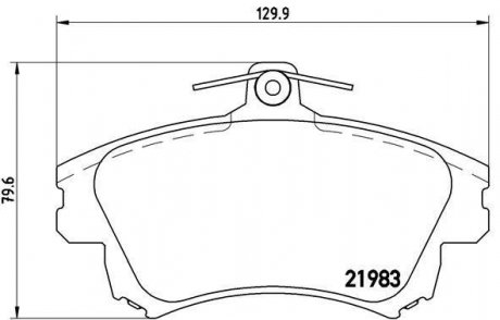 Купити ГАЛЬМІВНІ КОЛОДКИ ДИСКОВІ Mitsubishi Colt, Smart Forfour BREMBO p54 036 (фото1) підбір по VIN коду, ціна 1158 грн.