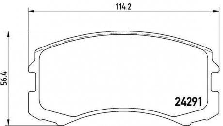 Гальмівні колодки дискові Mitsubishi Colt BREMBO p54 041