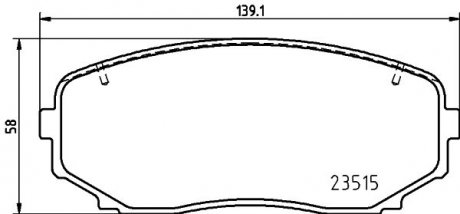 Купить Тормозные колодки дисковые Mitsubishi Eclipse Cross BREMBO p54 060 (фото1) подбор по VIN коду, цена 1432 грн.