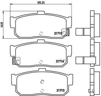 Гальмівні колодки дискові Nissan Primera, Maxima, Infiniti G BREMBO p56029