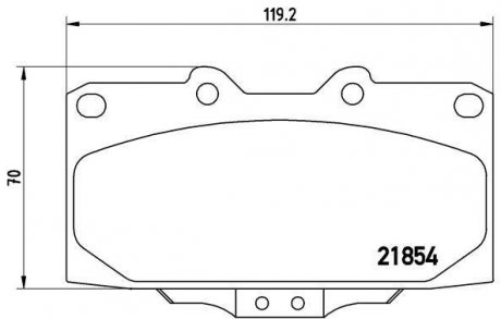 Тормозные колодки дисковые Subaru Impreza BREMBO p56 034