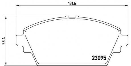 Купити ГАЛЬМІВНІ КОЛОДКИ ДИСКОВІ Nissan Almera, Primera BREMBO p56 044 (фото1) підбір по VIN коду, ціна 1191 грн.