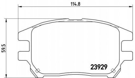 Купить Тормозные колодки дисковые Lexus RX BREMBO p56 050 (фото1) подбор по VIN коду, цена 1051 грн.