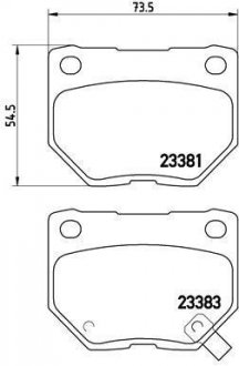 Купити ГАЛЬМІВНІ КОЛОДКИ ДИСКОВІ Subaru Impreza BREMBO p56 054 (фото1) підбір по VIN коду, ціна 1361 грн.