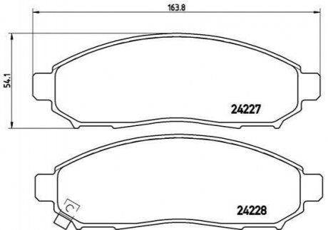 Гальмівні колодки дискові BREMBO p56059