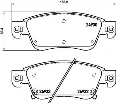 Тормозные колодки дисковые Infiniti EX, FX, G BREMBO p56 080