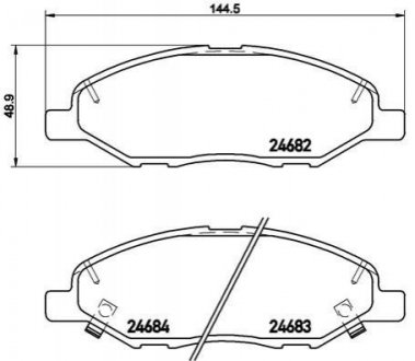 Гальмівні колодки дискові Nissan Tiida BREMBO p56088