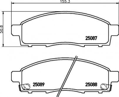 Тормозные колодки дисковые BREMBO p56 102