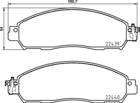 Тормозные колодки дисковые Nissan Navara BREMBO p56 120