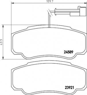 Тормозные колодки дисковые Volkswagen Sharan BREMBO p56 122