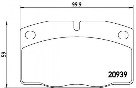 Купити Гальмівні колодки дискові Opel Corsa, Kadett, Ascona, Vectra, Rekord, Omega BREMBO p59 005 (фото1) підбір по VIN коду, ціна 724 грн.