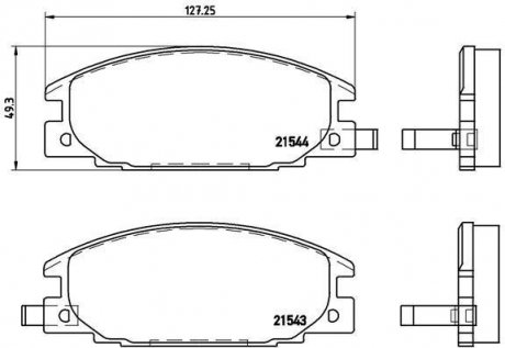 Гальмівні колодки дискові BREMBO p59 015