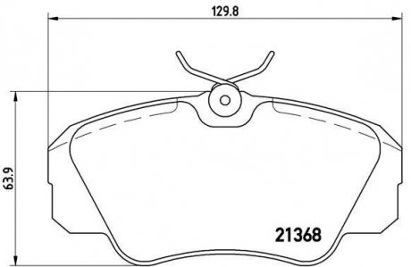 Купити Гальмівні колодки дискові Opel Omega BREMBO p59 016 (фото1) підбір по VIN коду, ціна 1491 грн.