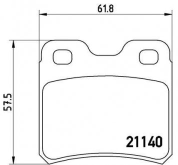 Тормозные колодки дисковые Opel Kadett, Ford Fiesta, Escort, Orion, Opel Astra BREMBO p59 018