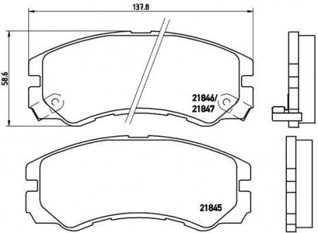 Купить Тормозные колодки дисковые Opel Frontera BREMBO p59 020 (фото1) подбор по VIN коду, цена 1500 грн.