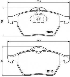 Тормозные колодки дисковые BREMBO p59 022