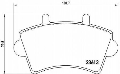 Купити Гальмівні колодки дискові Renault Master, Opel Movano BREMBO p59 039 (фото1) підбір по VIN коду, ціна 1409 грн.