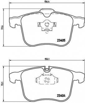 Купить Тормозные колодки дисковые SAAB 9-3, Opel Vectra BREMBO p59 046 (фото1) подбор по VIN коду, цена 2051 грн.