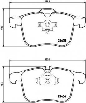 Купить Тормозные колодки дисковые SAAB 9-3, Opel Vectra BREMBO p59 049 (фото1) подбор по VIN коду, цена 1657 грн.