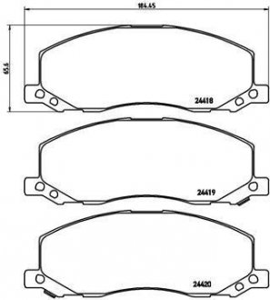 Тормозные колодки дисковые SAAB 9-5, Opel Insignia BREMBO p59 058