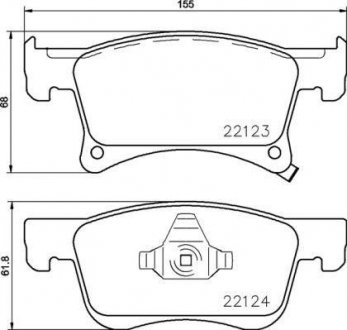 Купить Тормозные колодки дисковые Opel Corsa BREMBO p59 083 (фото1) подбор по VIN коду, цена 2342 грн.