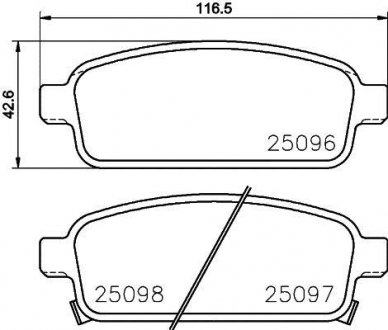 Гальмівні колодки дискові BREMBO p59 087