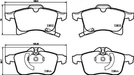 Тормозные колодки дисковые BREMBO p59 089