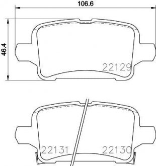 Купити Гальмівні колодки дискові Opel Astra BREMBO p59 090 (фото1) підбір по VIN коду, ціна 1925 грн.