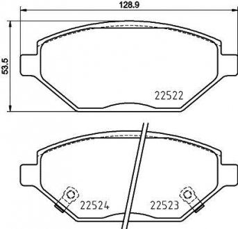 Купить Тормозные колодки дисковые BREMBO p59 093 (фото1) подбор по VIN коду, цена 1761 грн.