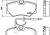 Купити ГАЛЬМІВНІ КОЛОДКИ ДИСКОВІ Peugeot 405 BREMBO p61 035 (фото1) підбір по VIN коду, ціна 1096 грн.