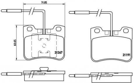 Купити ГАЛЬМІВНІ КОЛОДКИ ДИСКОВІ BREMBO p61 047 (фото1) підбір по VIN коду, ціна 914 грн.