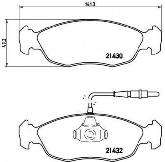 Гальмівні колодки дискові BREMBO p61 054