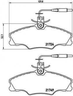 Тормозные колодки дисковые BREMBO p61 056