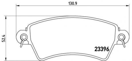 Купить Тормозные колодки дисковые Peugeot 306, Citroen Xsara, Peugeot 206 BREMBO p61 065 (фото1) подбор по VIN коду, цена 1181 грн.