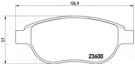 Купити Гальмівні колодки дискові Citroen C3, Xsara, Peugeot 207, Citroen C4, Peugeot 307, 206 BREMBO p61068 (фото1) підбір по VIN коду, ціна 1187 грн.