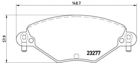 Купити Гальмівні колодки дискові Citroen C5 BREMBO p61 071 (фото1) підбір по VIN коду, ціна 1359 грн.