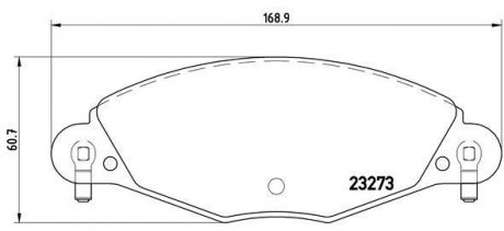 Купити Гальмівні колодки дискові Citroen C5 BREMBO p61 072 (фото1) підбір по VIN коду, ціна 1765 грн.