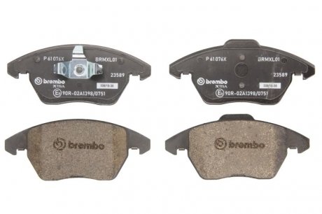 ГАЛЬМІВНІ КОЛОДКИ ДИСКОВІ BREMBO p61 076X