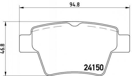 Купити Гальмівні колодки дискові Citroen C4, Peugeot 307 BREMBO p61 080 (фото1) підбір по VIN коду, ціна 940 грн.
