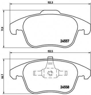 Тормозные колодки дисковые BREMBO p61 086