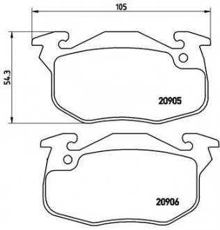 ГАЛЬМІВНІ КОЛОДКИ ДИСКОВІ BREMBO p61 097