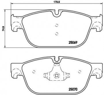 Тормозные колодки дисковые BREMBO p61 115