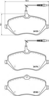 Купити ГАЛЬМІВНІ КОЛОДКИ ДИСКОВІ Citroen C5, Peugeot 407, Citroen C6 BREMBO p61 119 (фото1) підбір по VIN коду, ціна 2508 грн.