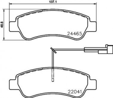 Тормозные колодки дисковые BREMBO p61 125