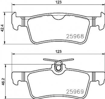 Тормозные колодки дисковые BREMBO p61 126